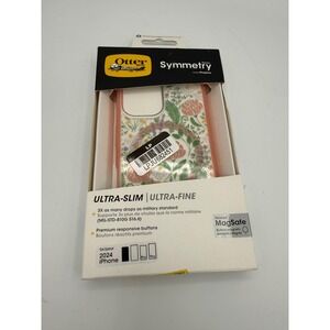 OtterBox Symmetry Case iPhone 16 Pink Floral New MagSafe Slim Protective Cover